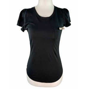 Burberry black bow pocket shirt